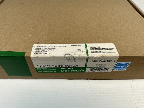 Philip Lightolier LLAB130RNFWHVA LYTESPAN Narrow Flood Track Light LED 3000K - Picture 2 of 7