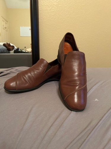 Munro Shoes Women 9 Wedge Loafer Fashion Professional Classic Comfort Brown USA - Bild 2 von 9