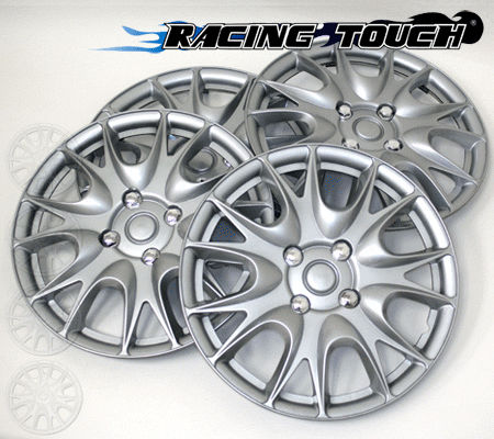 #533 Replacement 17" Inches Metallic Silver Hubcaps 4pcs Set Hub Cap Wheel Cover - Picture 1 of 5