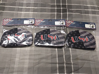 (3) Lot of three Team USA 2 pack colosseum face masks NEW