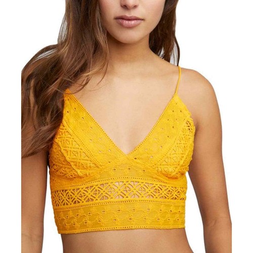 Free People Woman's S Yellow Carina Bralette NEW - Picture 3 of 5