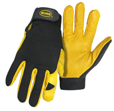 NEW BOSS 4087X GUARD X-LARGE DEERSKIN LEATHER NYLON SPANDEX GLOVES SALE 8219719