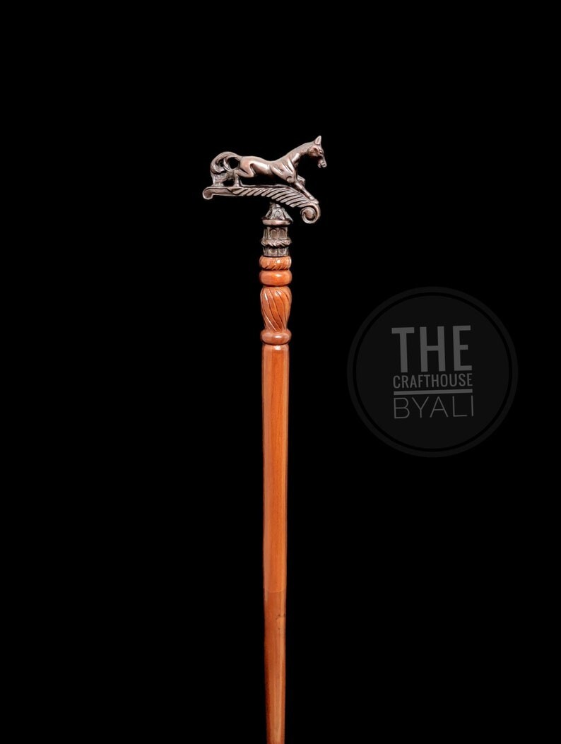 Stylish Solid Silver Brass Horse Head Handle Vict… - image 6