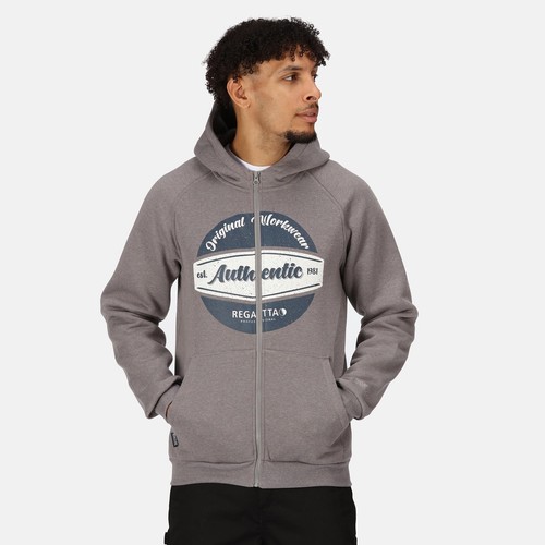 Regatta Original Rock Gris Marl Hombre Sudadera con Capucha Cremallera Completa Sudadera con Capucha - Imagen 3 de 5