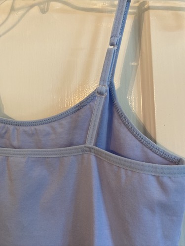 Cabernet Blue Cami With Bra Shelf Size 7/L Cotton Blend Adjustable Straps - Picture 4 of 6
