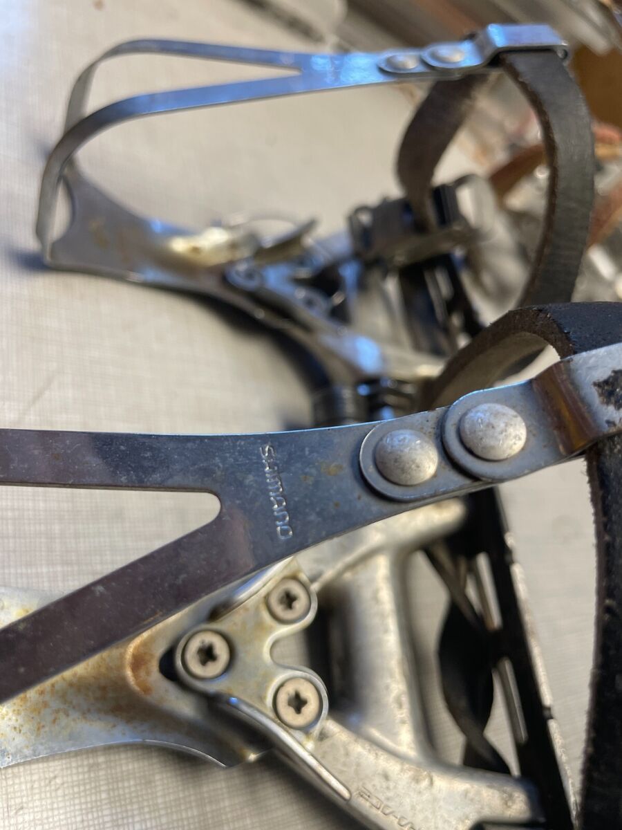 Vintage Shimano Dura-Ace PD-7400 Pedals w Shimano Toe Clips Vintage Shimano Dura-Ace PD-7400 Pedals w Shimano Toe Clips