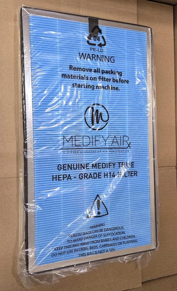 GENUINO Medify Air MA-112UR-1 con filtro de repuesto HEPA H14 paquete de 2 Foto 3 de 4