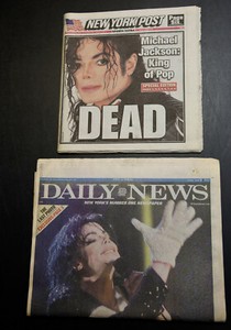 June 26 2009 New York Post Michael Jackson Death Edition Daily News Both Exc Ebay
