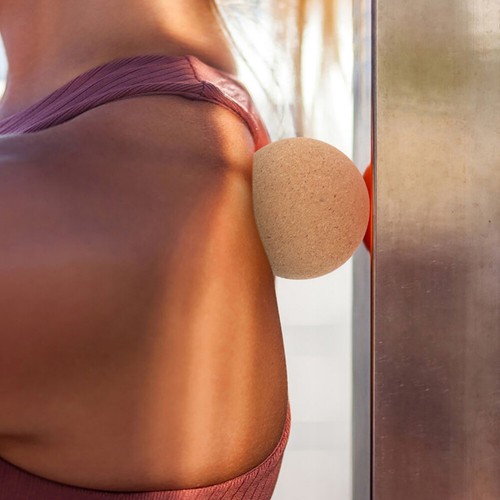 2 Pcs Yoga Fascia Ball Small Cork Balls for Massage Block Roller