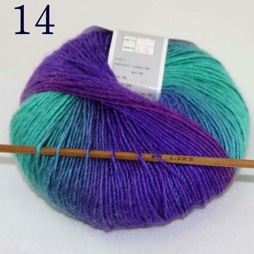 Sale 1BallsX50gr Soft Cashmere Wool Colorful Rainbow Stole Hand Knit Yarn - Picture 35 of 38