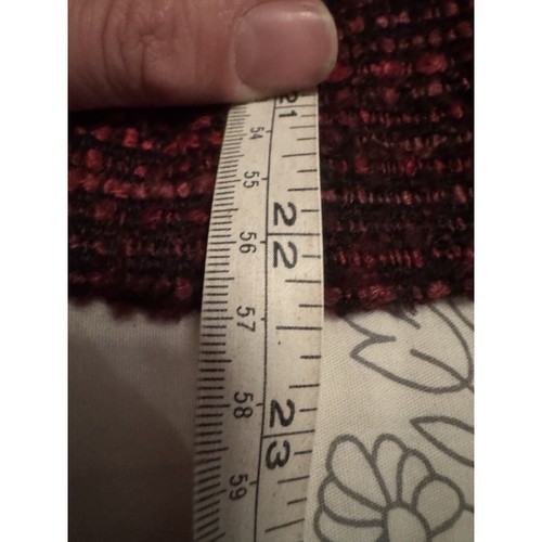 Dana Buchman Tweed Moto Jacket Red Black Zippered Pockets Size 12 - Picture 8 of 9