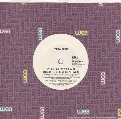Tara Kemp   Piece Of My Heart (Baby She's A Star Mix)  - 7'' single - Promo