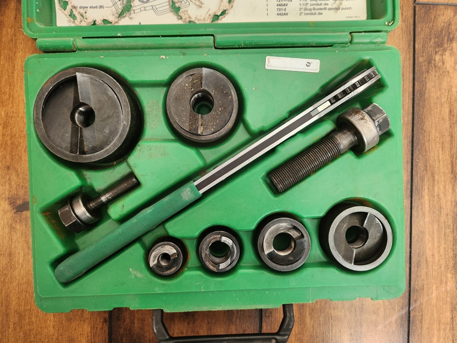 Greenlee 7238SB Slug Buster Knockout Punch Set Kit 1/2” 2” Conduit eBay