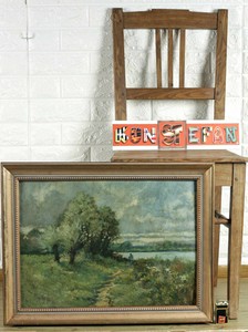 Peterwurth-1873-1946-Painting-Impressionist-Landscape-Schaumbach-Ufer-Peter-Wurt