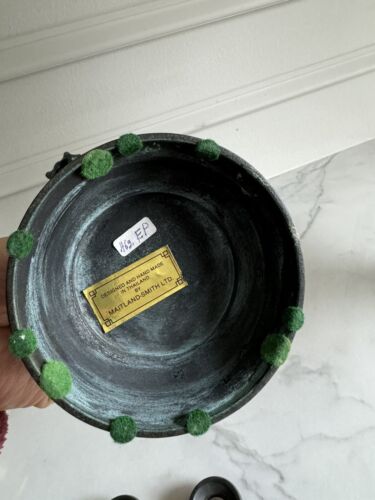 Candelabro vintage Maitland Smith Cast Verdigris metallo putti cherubino - Foto 4 di 7