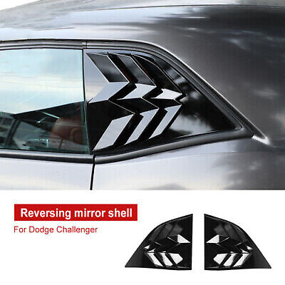 #ad Car Side Window Louvers Cover ABS Accessories for Dodge Challenger 2010 Black M $42.99
