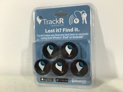 Phone Halo TrackR Sticker 5 Pack BT Locator 1st Generation Rare See Description 