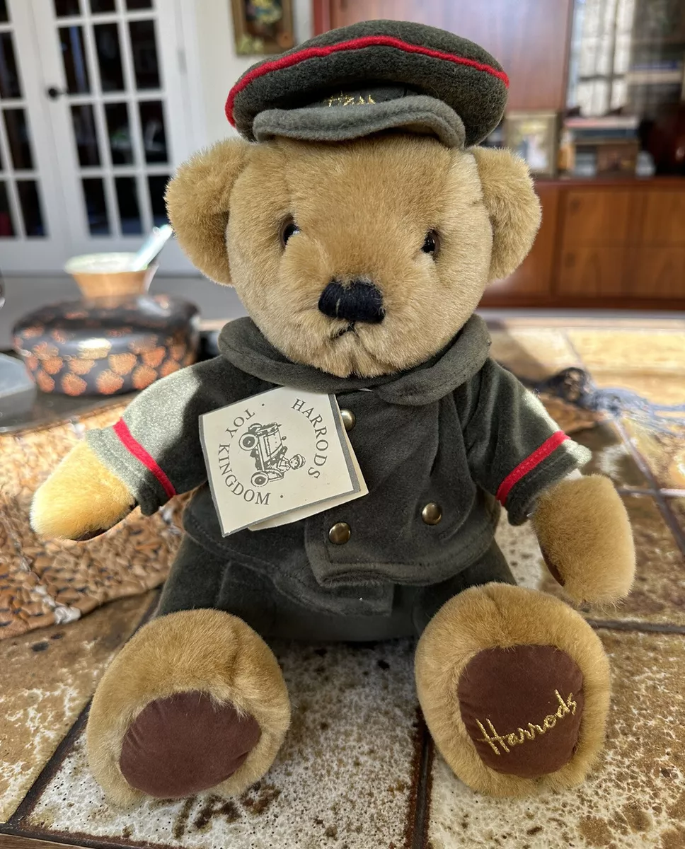 Harrods Knightsbridge Brown Teddy Bear Green Doorman Suit with Tag