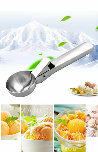 Ice Cream Scoops Stack Stainless Steel Digger Fruit Non-Stick Spoon Kitchen Tool - Picture 7 of 12