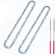 8 Inch Mini Chainsaw Chain Replacement 2 Pack, 043" Gauge, 1/4" LP Pitch