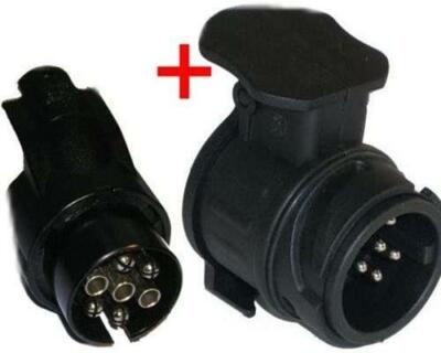 Anhänger Adapter Set 13 auf 7 & 7 auf 13 polig Kurzadapter PKW Wohnwagen Stecker