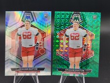 2024 Mosaic Graham Barton Silver Prizm & Green Prizm Rookie RC #326 Buccaneers