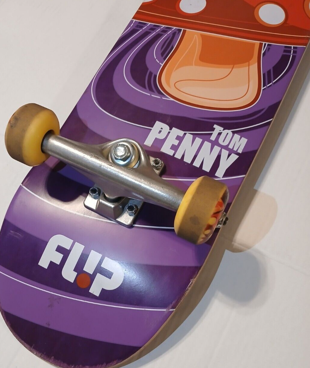 Tom Penny Flip Skateboard Deck Y2K USA 90s Skate Wear Mushroom