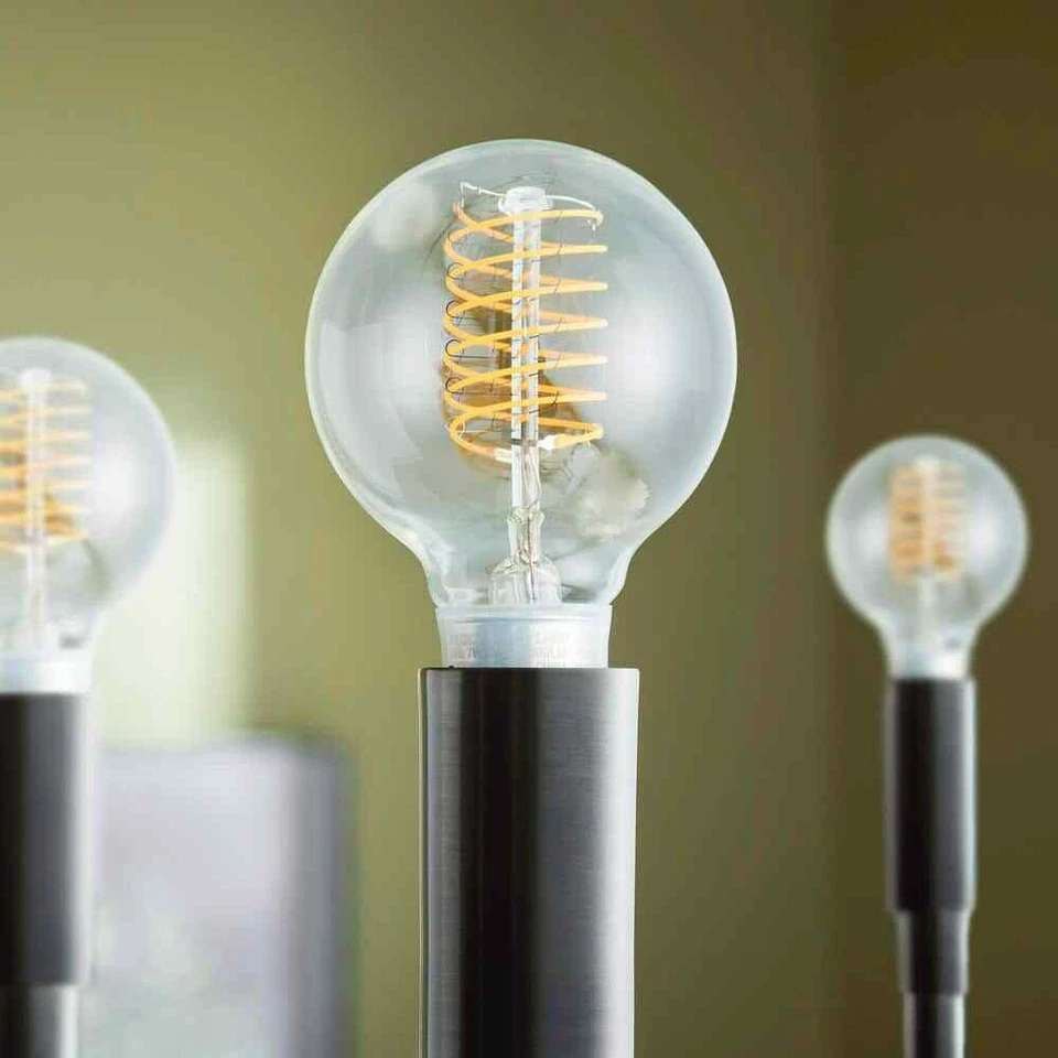EcoSmart 60-Watt Equivalent G16.5 Dimmable Fine Bendy Filament LED Vintage Ediso - Image 3 of 4
