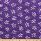 Fat Quarter Glow In The Dark Twilight Zone Title On Purple 100% Cotton Fabric