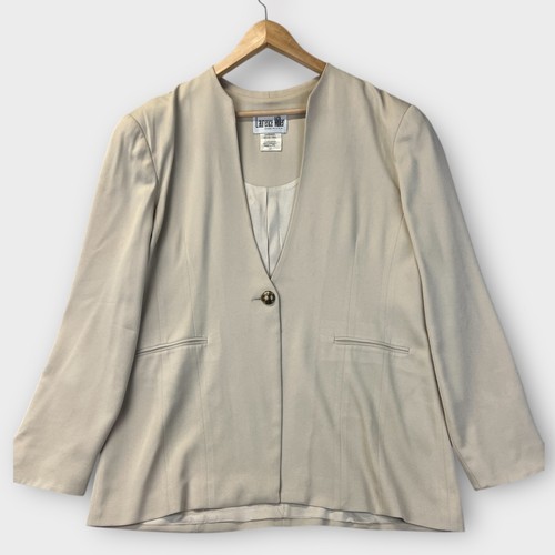 Giacca blazer vintage Laurence Miller donna 18 Y2K preppy leggera accademia minimalista - Foto 2 di 20