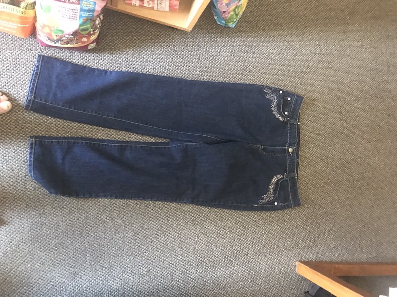 Style Co Premium Jeans Womens Studded Embroidered- Size 14