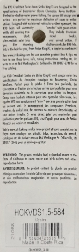 Strike King KVD Rattling Shallow Runner Rattling 6,4cm 10,5gr COL. Chart Perch E - Foto 4