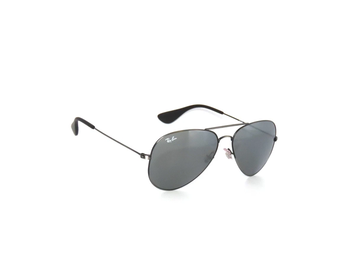 Ray Ban 3558 9139 6G 58 Matte Black Gray Sunglasses RB3558 Rayban