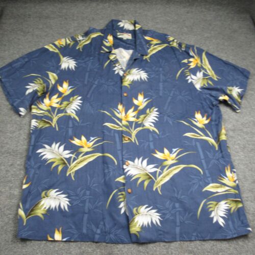 Vintage Paradise Found Shirt Men 3XL Camp Magnum PI Hawaiian USA Bird Paradise - Picture 2 of 6