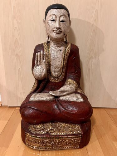 Wunderschöner Buddha aus Holzstamm 60cm groß, 12.3kg schwer! - Bild 1 von 21