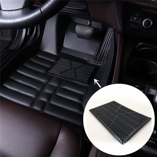 Universal Black PVC Car Floor Carpet Pad Heel Foot Mat Pedal Patch Cover 25x16cm - 第 1/12 張圖片