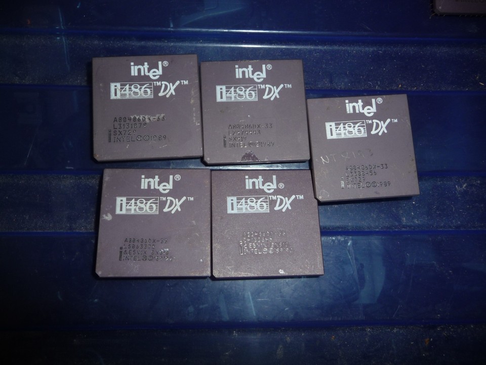 Lot of 20 GOLD CPU (19 Intel i486, 1 AMD 486) | eBay