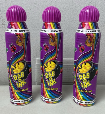 Dab O Ink Set of 3 Purple Bingo Markers Daubers 3 Ounces Each Win With These New