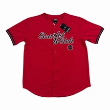 BoxLunch Marvel Scarlet Witch Wanda Vision Maximoff Baseball Jersey Men’s Large