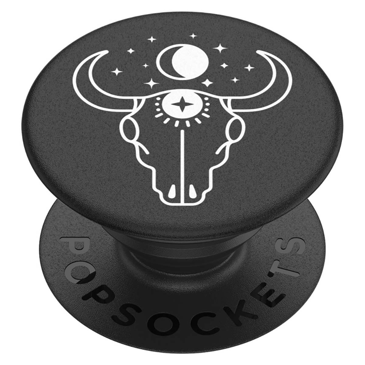 Pop Grip pour smartphones standard mystique moderne design taureau lune support telephone noir