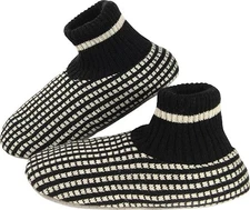 Men’s Fuzzy Slipper Socks with Grippers, Non-Slip House Socks, Xmas Gift