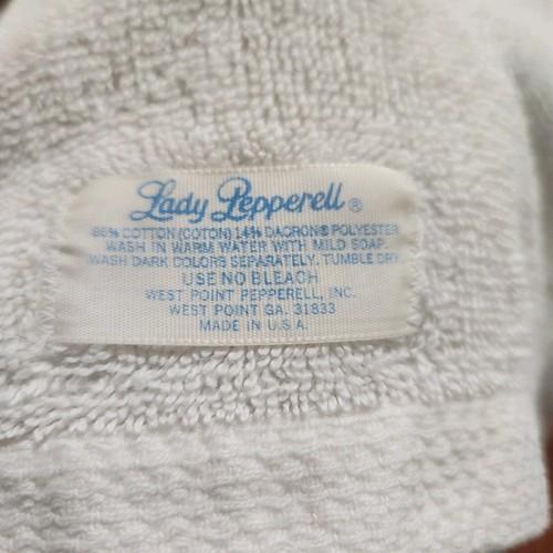 Vintage Lady Pepperell Yellow Orange Flower Towel Set Washcloth Hand & Body Pair - Picture 16 of 16