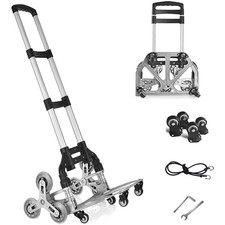 Stair Climbing Cart, Folding Hand Truck Dolly, Grocery Shopping Cart with Mut...