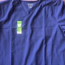 Scrubstar Core Essentials Blue Indigo Unisex V-Neck Scrub Top 3XL