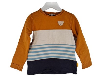Steiff Kinder Pullover Langarmshirt Mehrfarbig Gestreift Teddy Gr. 110