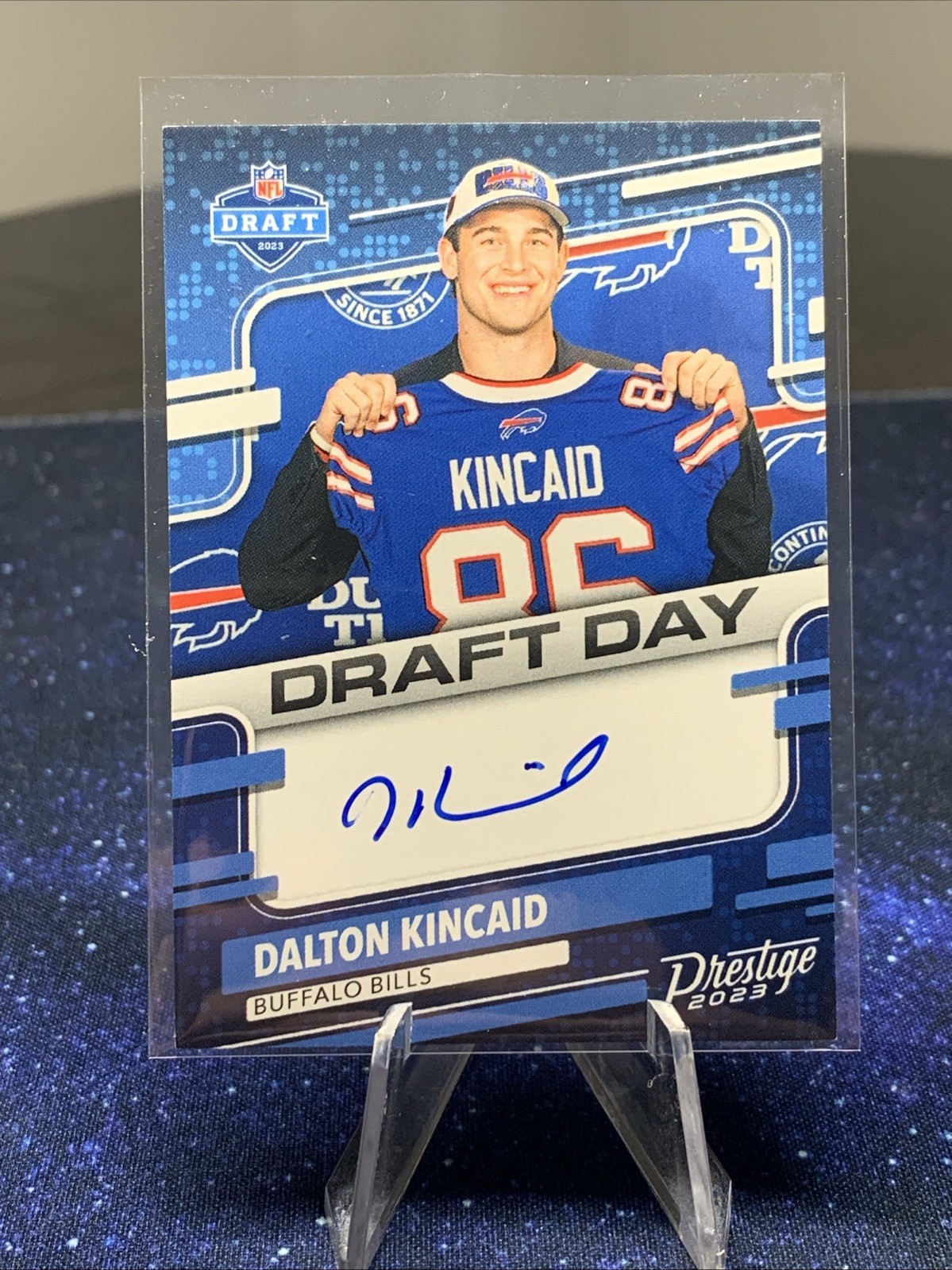 2023 Panini Prestige Draft Day Signatures Dalton Kincaid #DDS-DK Buffalo Bills