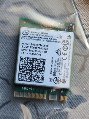Intel 3165NGW Dual Band Wireless-AC 3165