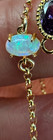 $490NEW DAINTY 18K YELLOW GOLD WHITE OPAL VICTORIAN CHAIN PENDANT CHARM BRACELET — photo 3