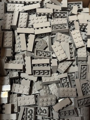 LEGO 1000x 2x 4 Stein Brick (3001) | Hellgrau | Light Bluish Gray | NEU