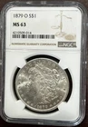 1879-O $1 MORGAN DOLLAR - NGC MS-63, BLAST WHITE! FIRST YEAR NEW ORLEANS